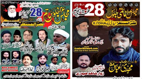 Live Majils Aza 22 Mhurim 2022 Dhok Haidarii DHA Phase 2 Islambad