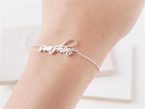 Custom Name Bracelet Personalized Name Friendship Etsy