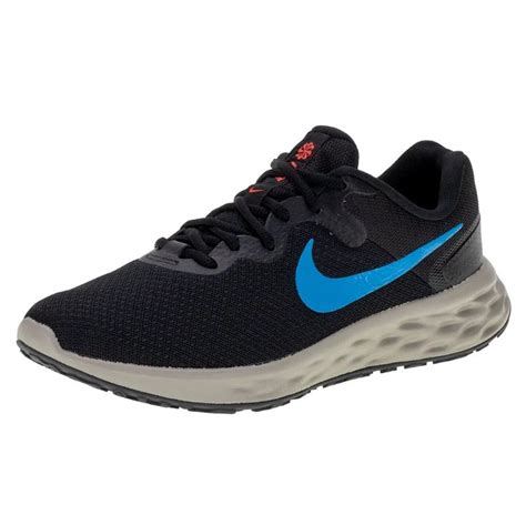 Tênis Masculino Nike Revolution 6 Esportivo Preto Azul DC3728012