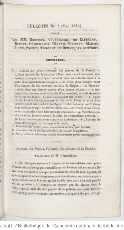 Bulletins De La Soci T Anatomique De Paris Gallica