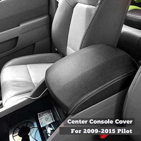 Amazon Fits Honda Pilot Real Black Leather Console Lid