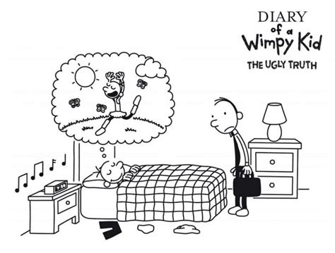 Greg Heffley Wimpy Diary Kid Coloring Characters Gregory Pages Kids