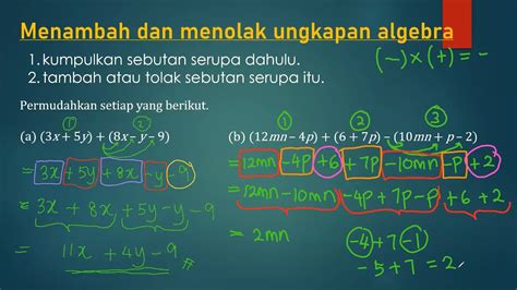 Matematik Tingkatan 1 Bab 5 Ungkapan Algebra Rancangan Pengajaran