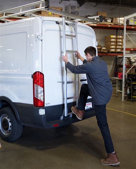 Ford Transit Medium Roof Prime Design Aluminum Rear Ladder