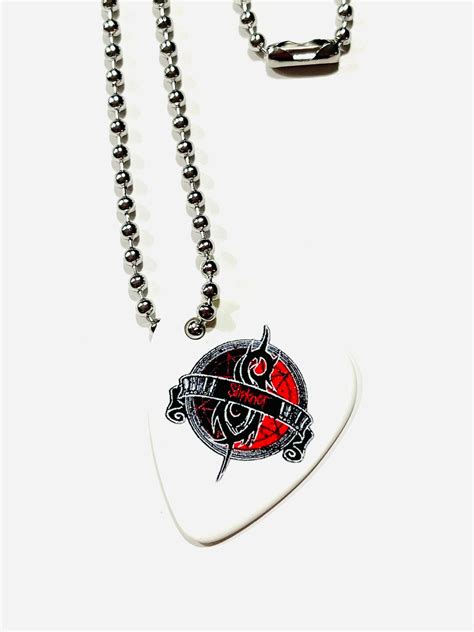 Slipknot Metal Necklace 20 Inches Stainless Steel Guitar Pick Jewelry