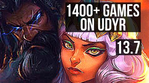 UDYR Vs QIYANA JNG 4 1 10 1400 Games 1 8M Mastery KR Master