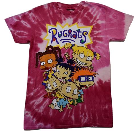 Nickelodeon Rugrats Pink Tye Dye Men S T Shirt Large Walmart