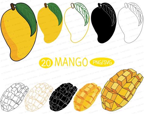 Mango Svg Png Tropical Fruit Clipart