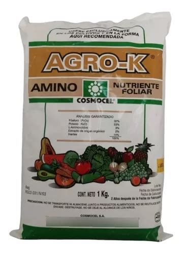 Agro K Fertilizante Foliar Alto En Potasio 1kg