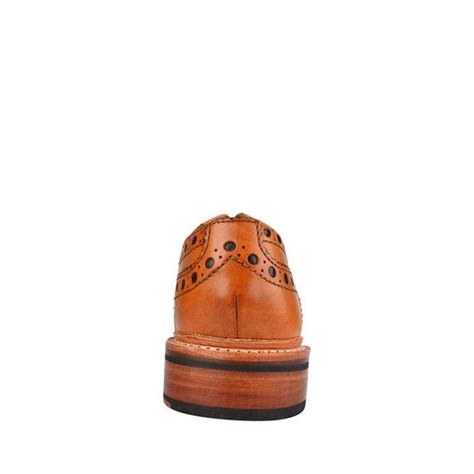 GRENSON Archie Brogue Men Tan Flannels