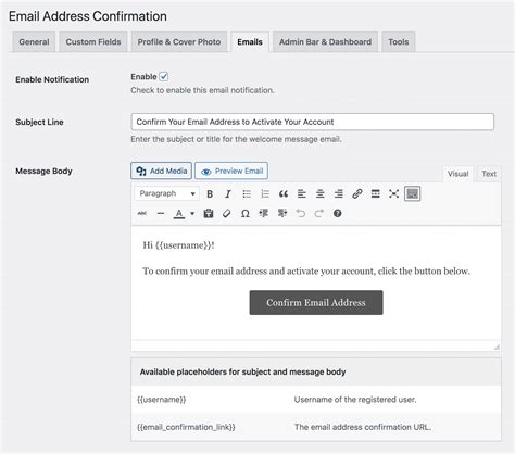 WordPress Email Confirmation - ProfilePress Addon