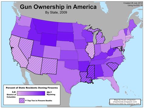 Evan S Map Blog The Geography Of Gun Ownership Us Edition