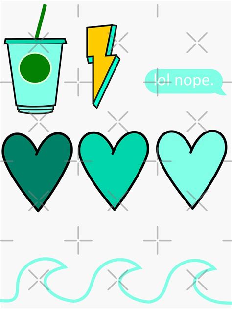 Teal Blue Aesthetic Pack Sticker By Robyn18 Redbubble