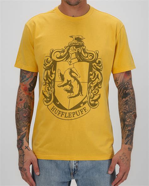 Camiseta Masculina Hufflepuff Harry Potter Amarela Warner Bros