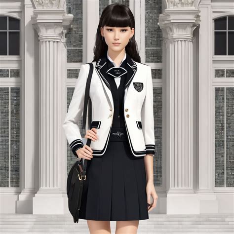 Generate an image of a female high school uniform inspired b... by ...