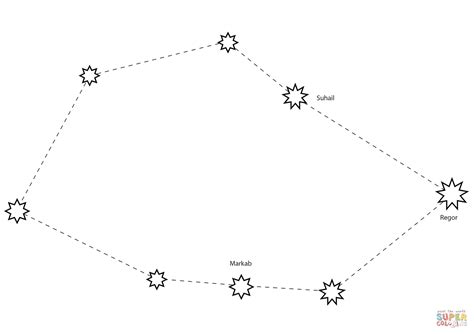 Vela Constellation coloring page | Free Printable Coloring Pages