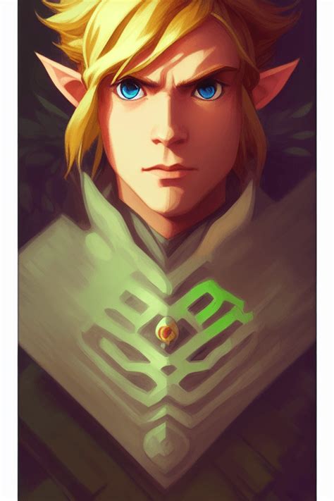 Legend Of Zelda Link Portrait · Creative Fabrica