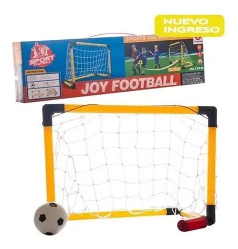 Kit Arco De Futbol Infantil Pelota Inflador Cuotas sin interés