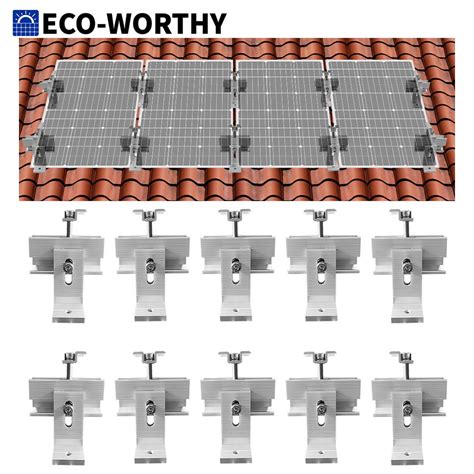 Eco Worthy Solar Panel Roof Mount Bracket Kit For 1 4 Pcs Solar Panels