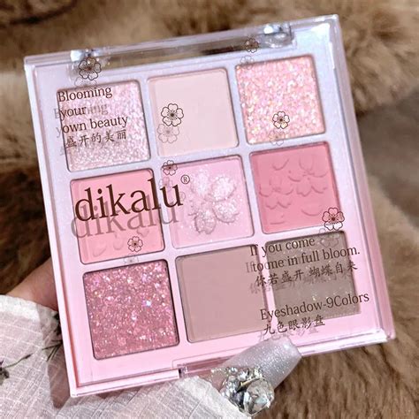 New Nine Color Eyeshadow Palette Rose Pink Nude Brown Low Saturation