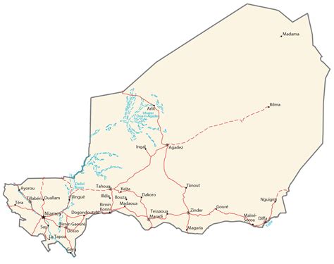 Map of Niger - GIS Geography