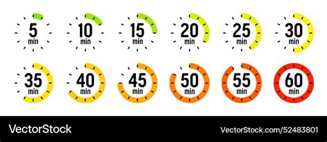 Simple Stopwatch Icons Colorful Chronometer Time Vector Image