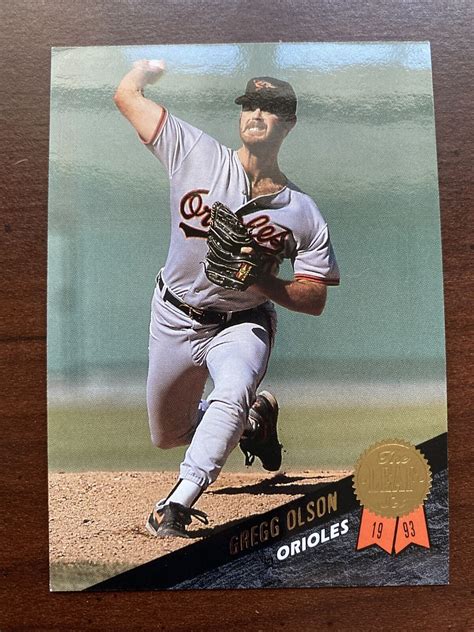 Gregg Olson Baltimore Orioles Leaf Baseball Card Ebay