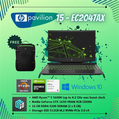 Jual Hp Pavilion Gaming Ec Ax Ryzen H Gb Gbssd