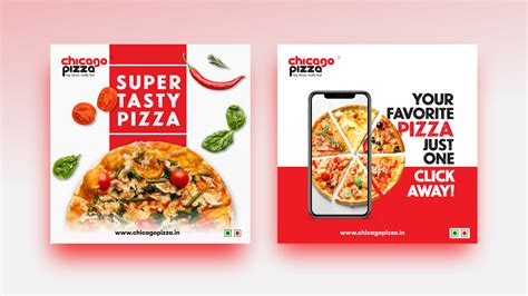 Pizza Social Media Post Design For Instagram Behance