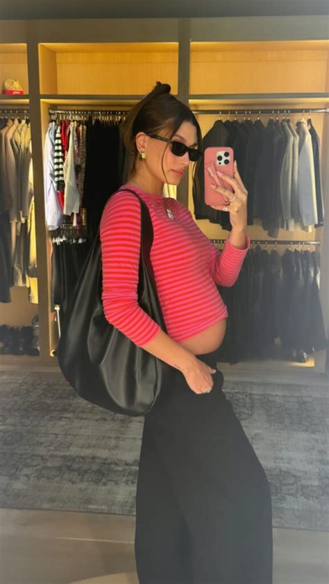 Hailey Bieber Reveals Pain Shes Feeling From Pregnancy As She Pouts