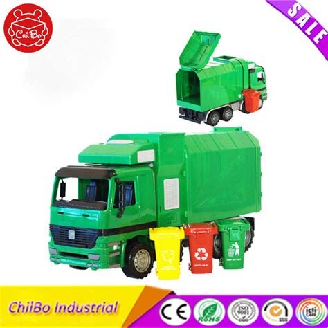 Educational Green Model Public Garbage Truck Toy - China Model Public ...