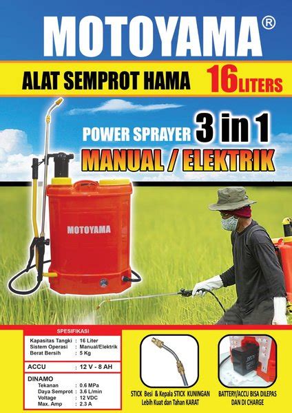 Jual Sprayer Elektrik MOTOYAMA TERMURAH Alat Semprot Hama Gulma 16