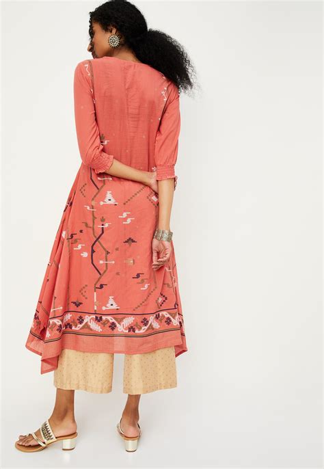 Buy Women Printed Kurta With Handkerchief Hem Online At Just Rs 14990 1000013265258 Max