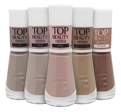 Kit 5 Esmaltes Top Beauty Vegano Tonos De Nude MercadoLibre