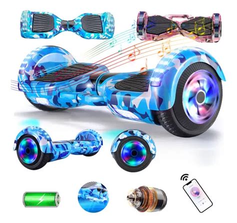 Hoverboard Patineta Electricas Recargable Bluetooth Led Luz Meses Sin