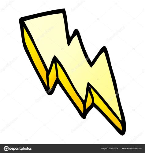 Cartoon Doodle Lightning Bolt Stock Vector By Lineartestpilot