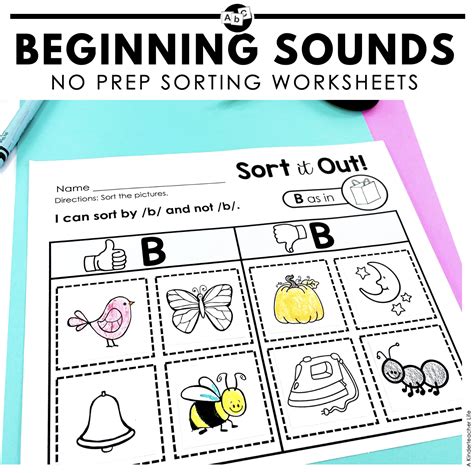 FREE Phonemic Awareness Sorting Worksheets A Kinderteacher Life