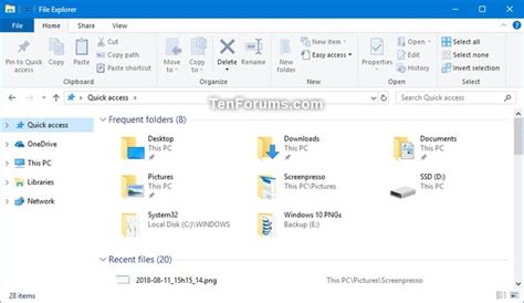 Change Quick Access Icon In File Explorer In Windows 10 Tutorials