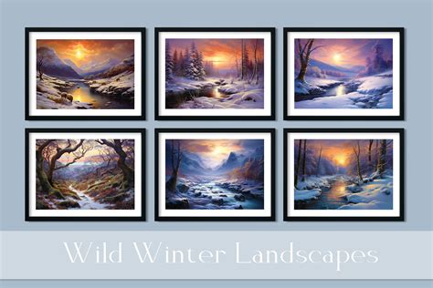 Wild Winter Landscapes Digital Prints Graphic by Digital Magpie Design ...