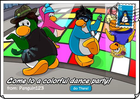 Dance Party postcard | Club Penguin Wiki | FANDOM powered by Wikia