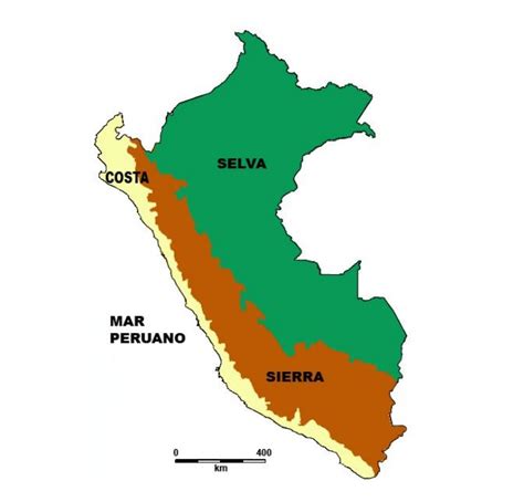 Mapa Del Peru Con Las Tres Regiones