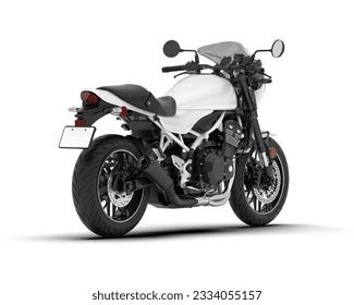 Red Sport Naked Motorcycle White Background Stock Illustration