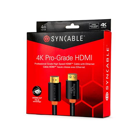 SynCable câble HDMI professionnel verrouillable haute vitesse 4K 60Hz