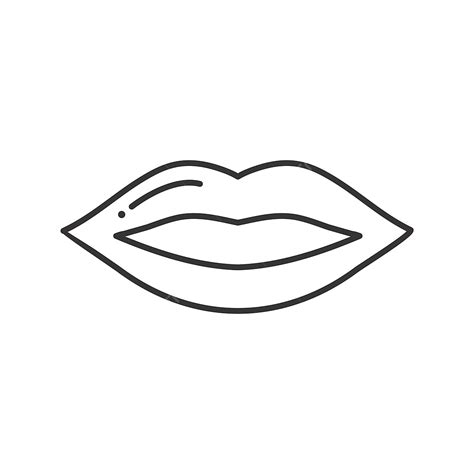 Outline Lips Clipart Black And White | Lipstutorial.org