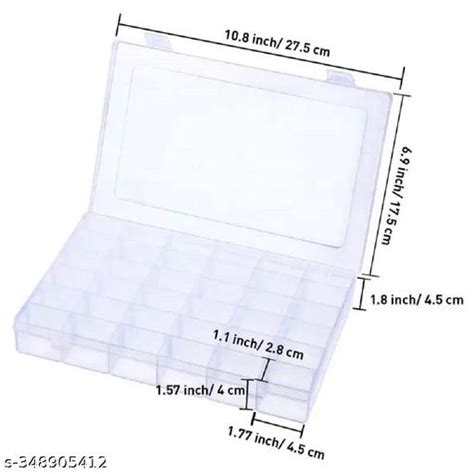 Jewellery Case Organiser With Adjustable Dividers Grid