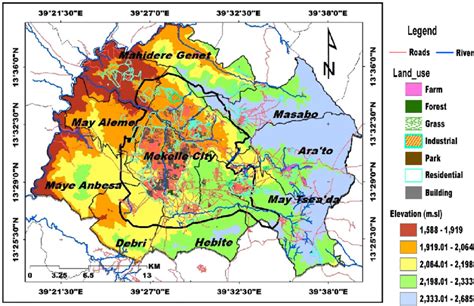 Map of Mekelle and peripheral urban areas. | Download Scientific Diagram