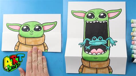 How To Draw A Baby Yoda Surprise Fold YouTube