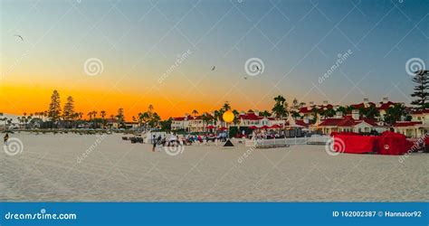 Coronado Beach at Sunset. Coronado Island, San Diego, California Stock Image - Image of famous ...