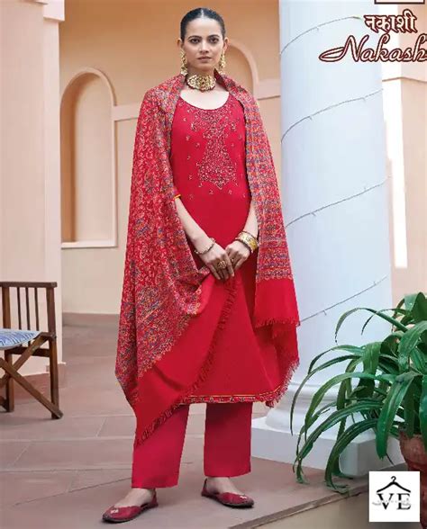 Alok Suits Nakashi Pure Viscose Pashmina Wholesale Winter Wear Salwar