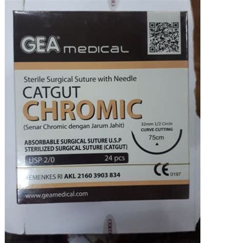 Jual Catgut Chromic Usp Gea Medical Benang Jarum Isi Pcs